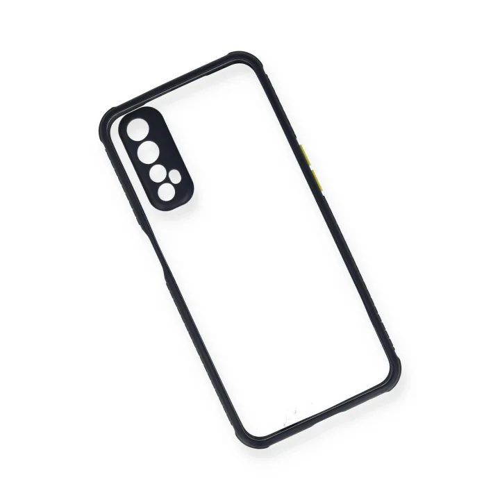 Mey İthalat®  Realme 7 Kılıf Miami Şeffaf Silikon - Lacivert