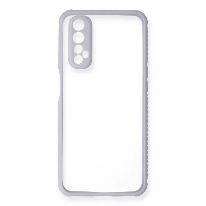 Mey İthalat®  Realme 7 Kılıf Miami Şeffaf Silikon - Lila