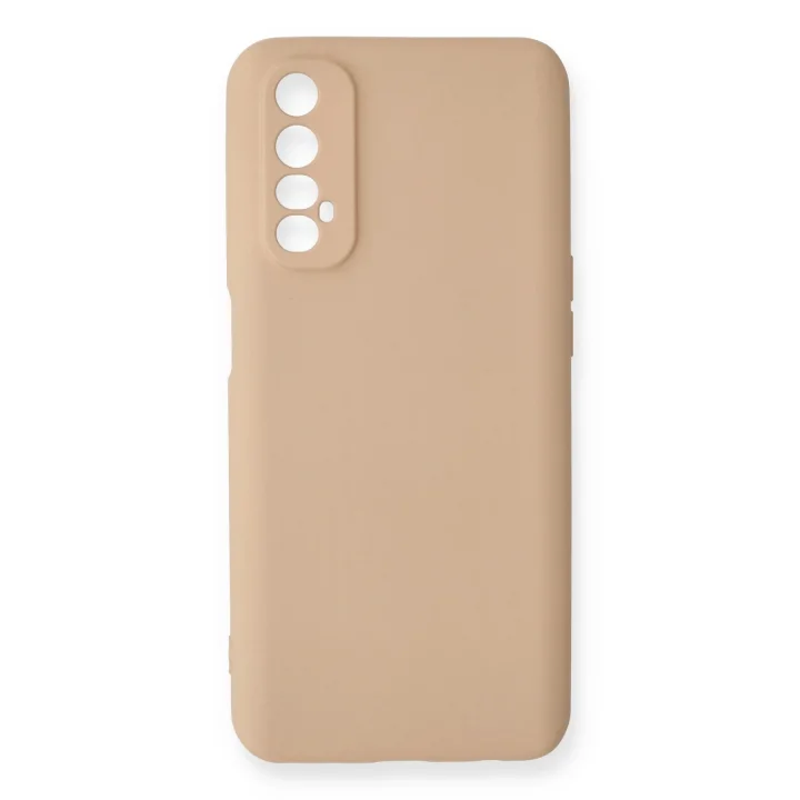 Mey İthalat®  Realme 7 Kılıf Nano içi Kadife Silikon - Pudra