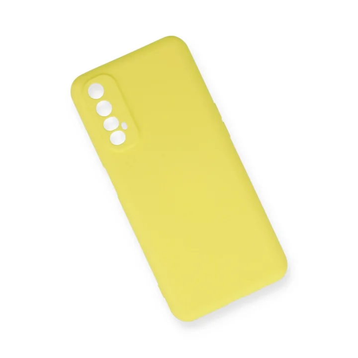 Mey İthalat®  Realme 7 Kılıf Nano içi Kadife Silikon - Sarı