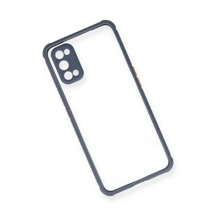 Mey İthalat®  Realme 7 Pro Kılıf Miami Şeffaf Silikon - Gri