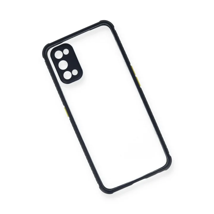 Mey İthalat®  Realme 7 Pro Kılıf Miami Şeffaf Silikon - Lacivert