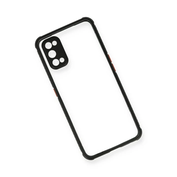 Mey İthalat®  Realme 7 Pro Kılıf Miami Şeffaf Silikon - Siyah