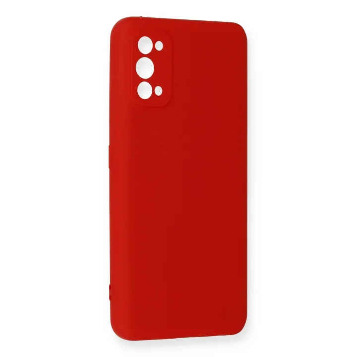 Mey İthalat®  Realme 7 Pro Kılıf Nano içi Kadife Silikon - Kırmızı