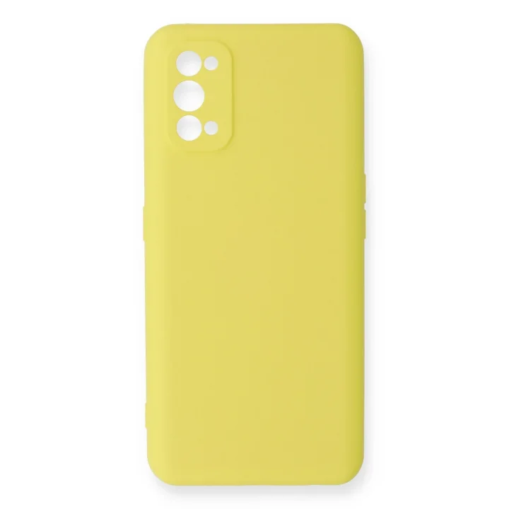 Mey İthalat®  Realme 7 Pro Kılıf Nano içi Kadife Silikon - Sarı