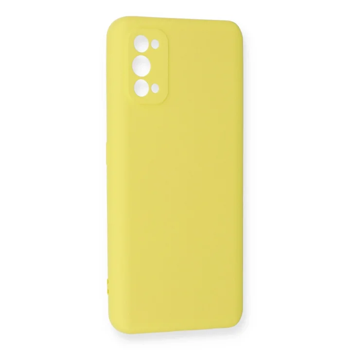Mey İthalat®  Realme 7 Pro Kılıf Nano içi Kadife Silikon - Sarı