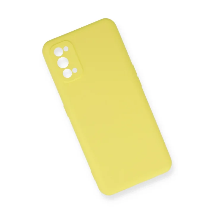 Mey İthalat®  Realme 7 Pro Kılıf Nano içi Kadife Silikon - Sarı
