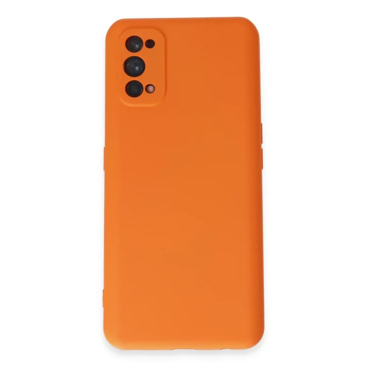 Mey İthalat®  Realme 7 Pro Kılıf Nano içi Kadife Silikon - Turuncu