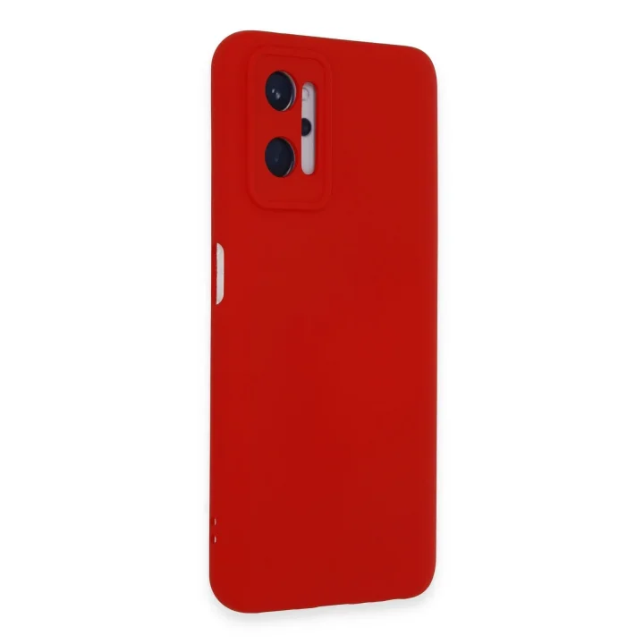 Mey İthalat®  Realme 9i 4G Kılıf Nano içi Kadife Silikon - Kırmızı