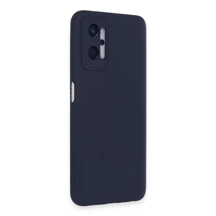 Mey İthalat®  Realme 9i 4G Kılıf Nano içi Kadife Silikon - Lacivert
