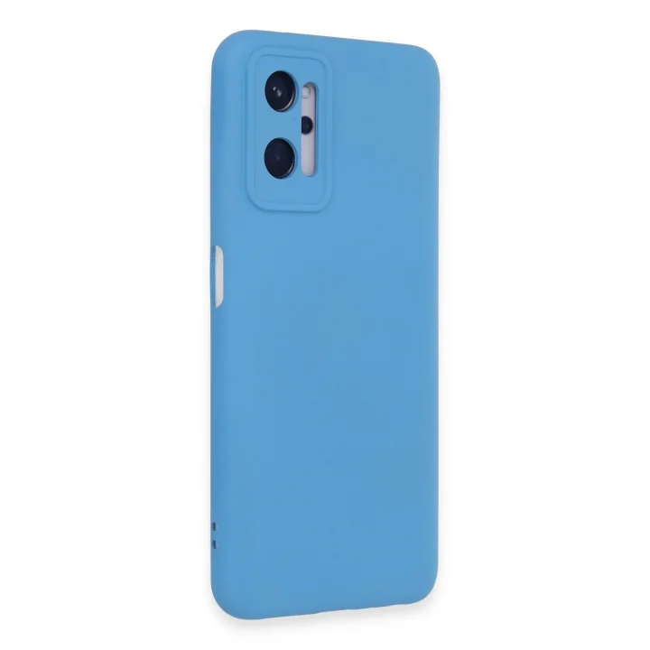Mey İthalat®  Realme 9i 4G Kılıf Nano içi Kadife Silikon - Mavi