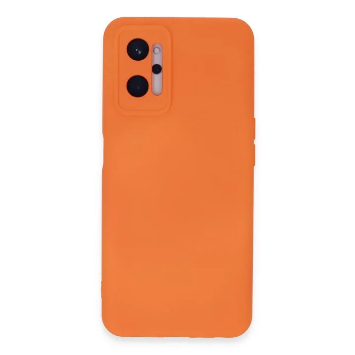 Mey İthalat®  Realme 9i 4G Kılıf Nano içi Kadife Silikon - Turuncu
