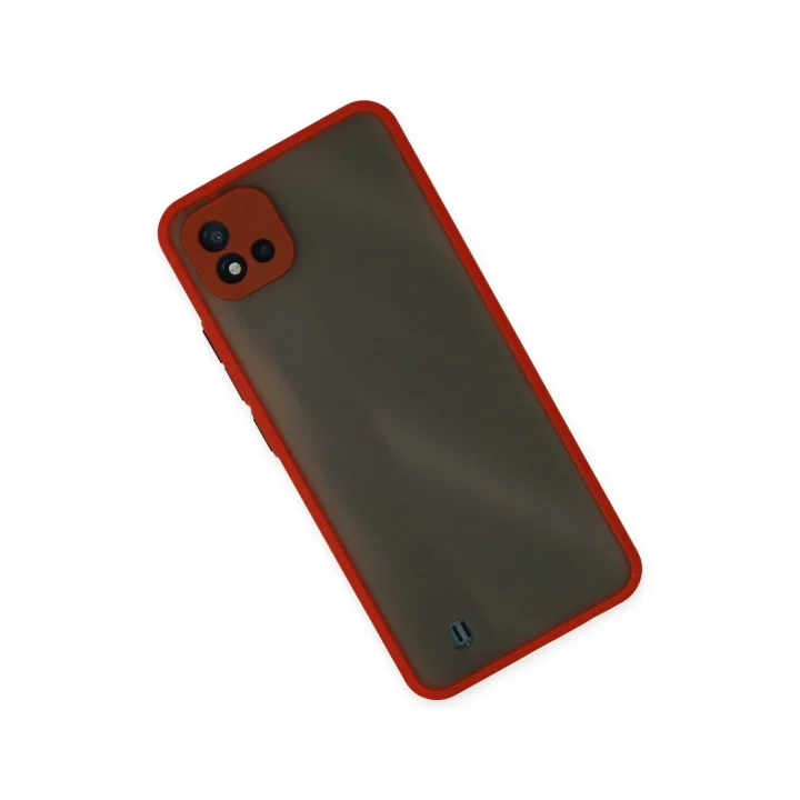 Mey İthalat®  Realme C11 2021 Kılıf Montreal Silikon Kapak - Kırmızı