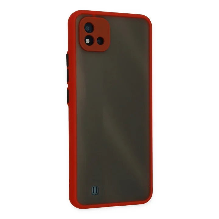 Mey İthalat®  Realme C11 2021 Kılıf Montreal Silikon Kapak - Kırmızı