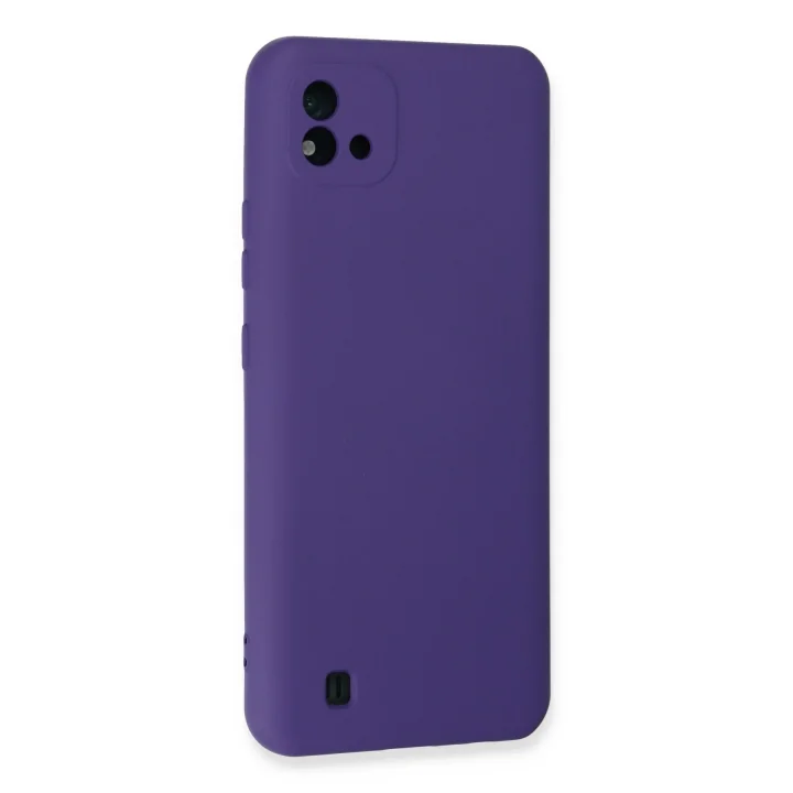 Mey İthalat®  Realme C11 2021 Kılıf Nano içi Kadife Silikon - Mor
