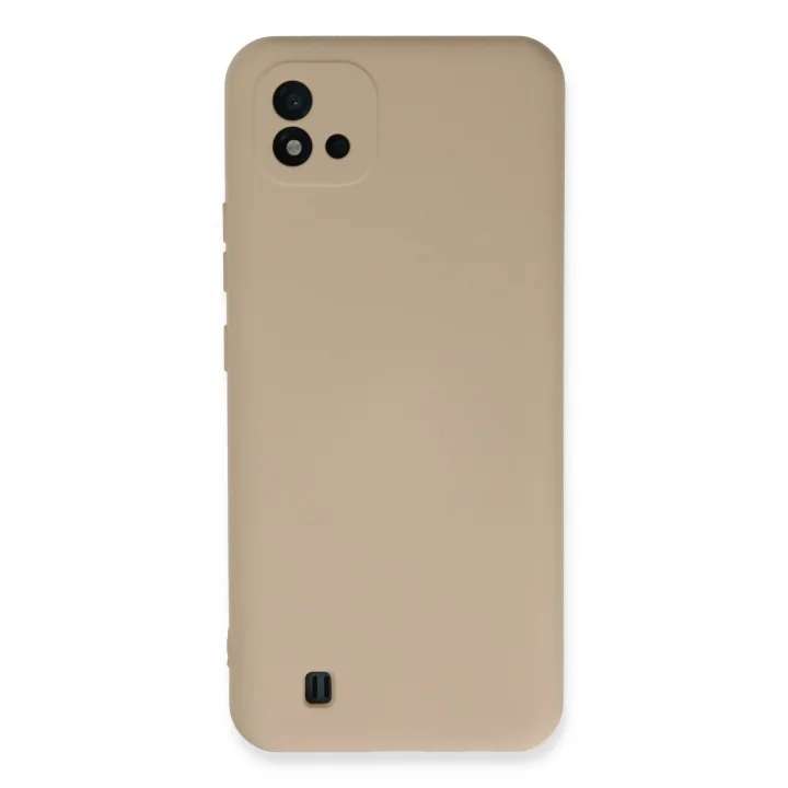 Mey İthalat®  Realme C11 2021 Kılıf Nano içi Kadife Silikon - Pudra