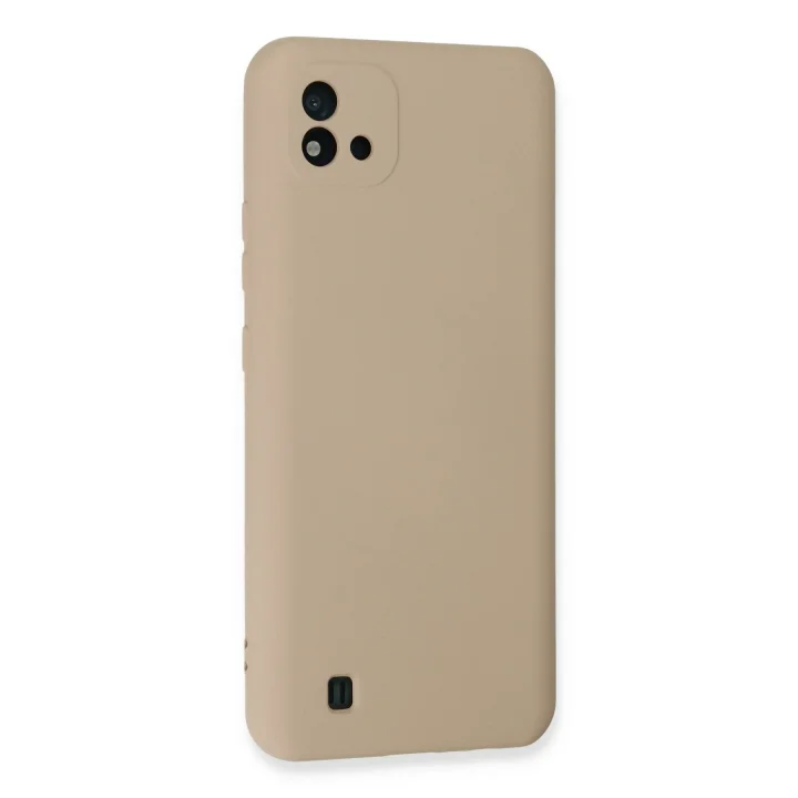 Mey İthalat®  Realme C11 2021 Kılıf Nano içi Kadife Silikon - Pudra