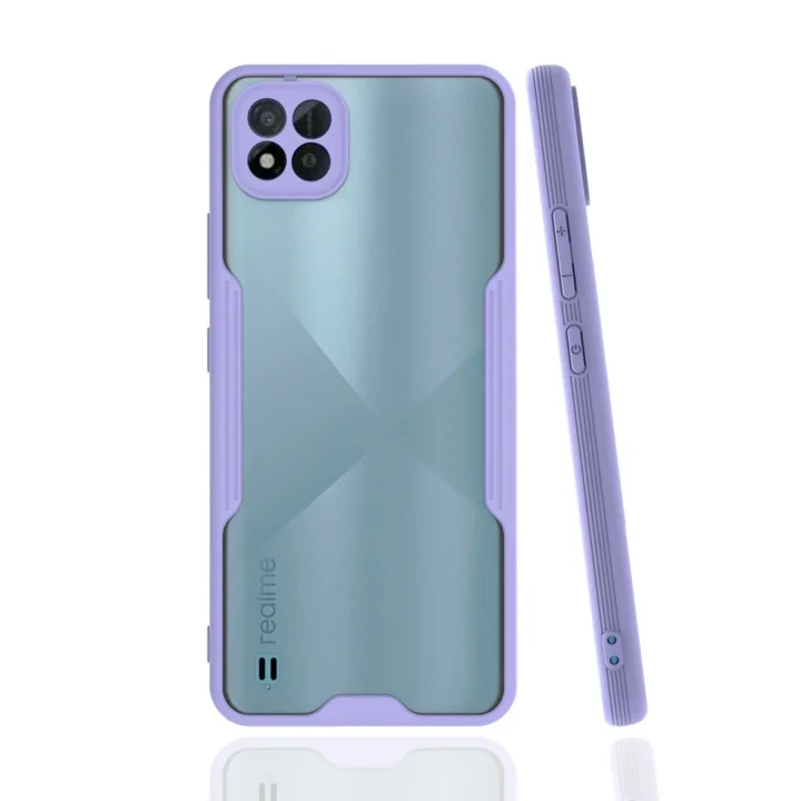 Mey İthalat®  Realme C11 2021 Kılıf Platin Silikon - Lila