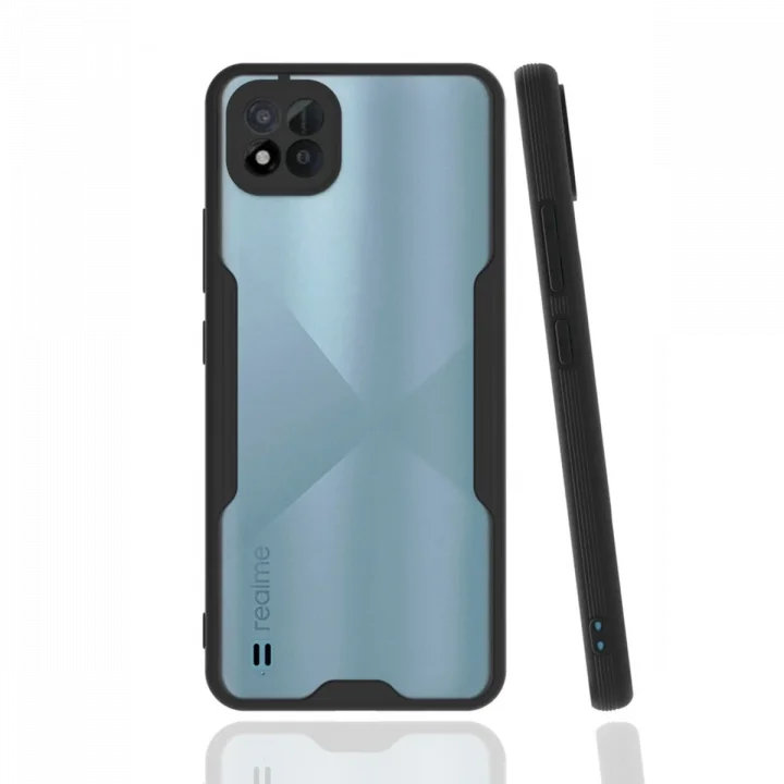 Mey İthalat®  Realme C11 2021 Kılıf Platin Silikon - Siyah