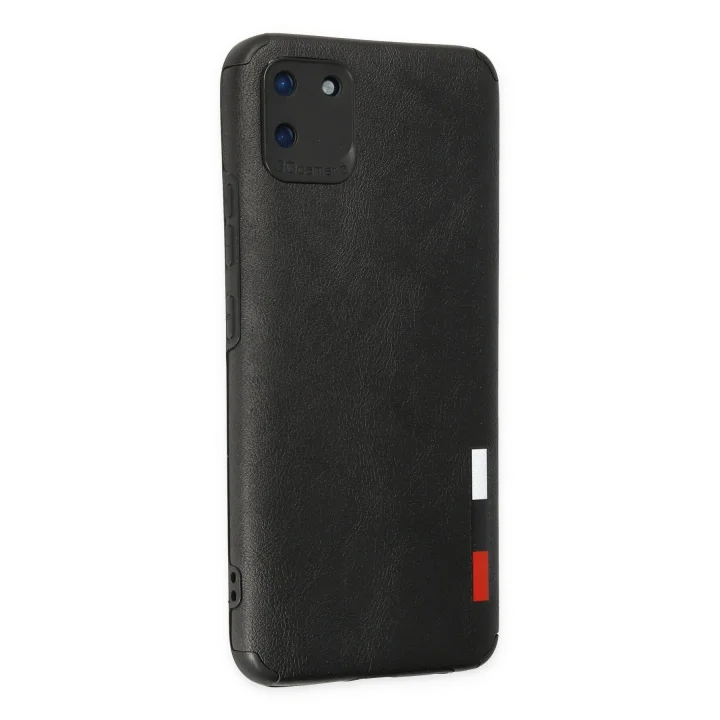 Mey İthalat®  Realme C11 Kılıf Loop Deri Silikon - Siyah