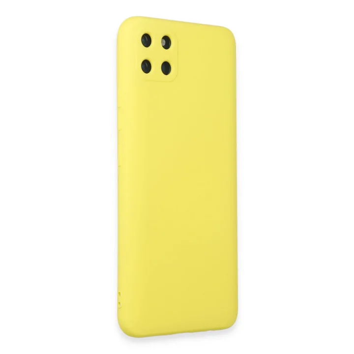 Mey İthalat®  Realme C11 Kılıf Nano içi Kadife Silikon - Sarı