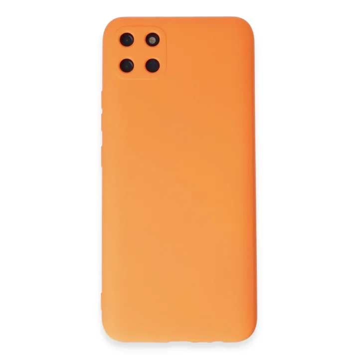 Mey İthalat®  Realme C11 Kılıf Nano içi Kadife Silikon - Turuncu