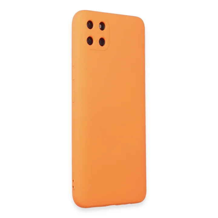Mey İthalat®  Realme C11 Kılıf Nano içi Kadife Silikon - Turuncu