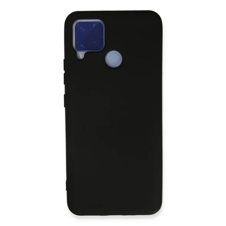 Mey İthalat®  Realme C15 Kılıf Nano içi Kadife Silikon - Siyah