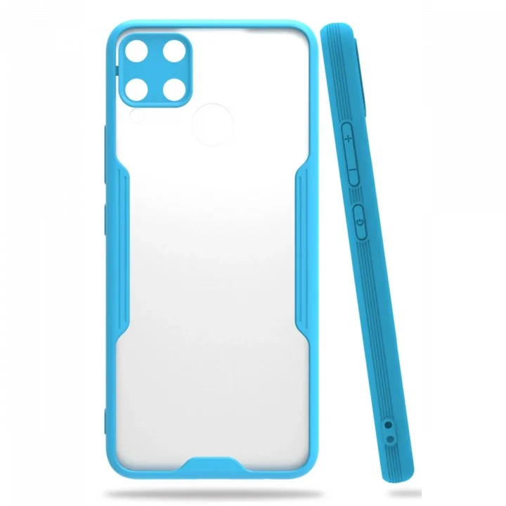 Mey İthalat®  Realme C15 Kılıf Platin Silikon - Mavi