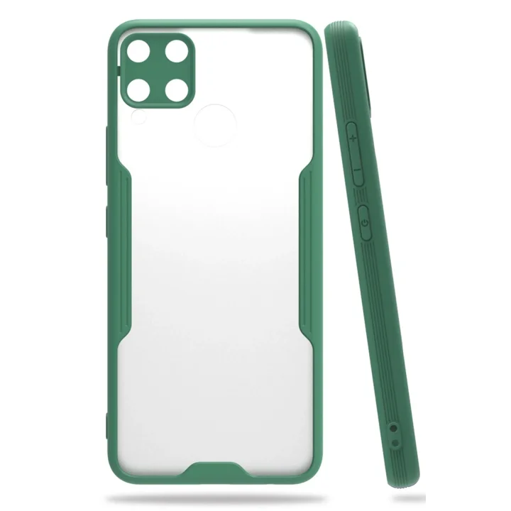 Mey İthalat®  Realme C15 Kılıf Platin Silikon - Yeşil