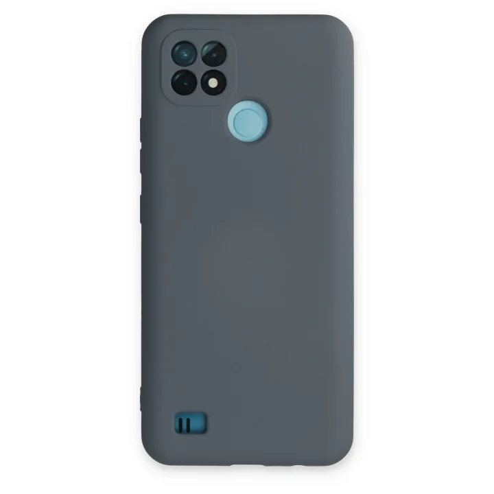 Mey İthalat®  Realme C21 Kılıf Nano içi Kadife Silikon - Gri