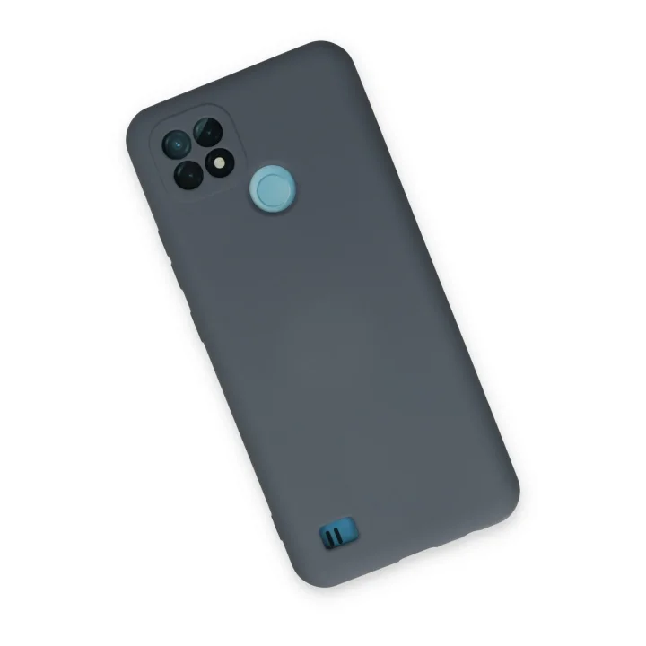 Mey İthalat®  Realme C21 Kılıf Nano içi Kadife Silikon - Gri