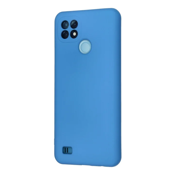 Mey İthalat®  Realme C21 Kılıf Nano içi Kadife Silikon - Mavi