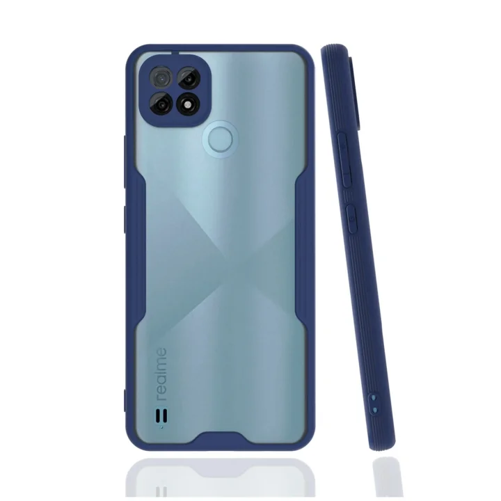 Mey İthalat®  Realme C21 Kılıf Platin Silikon - Lacivert