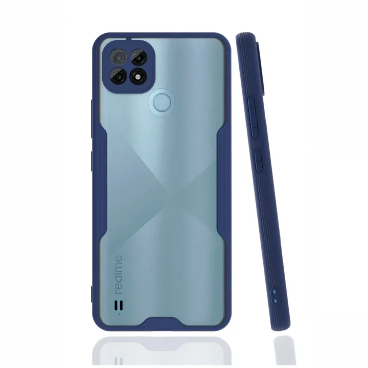 Mey İthalat®  Realme C21 Kılıf Platin Silikon - Lacivert