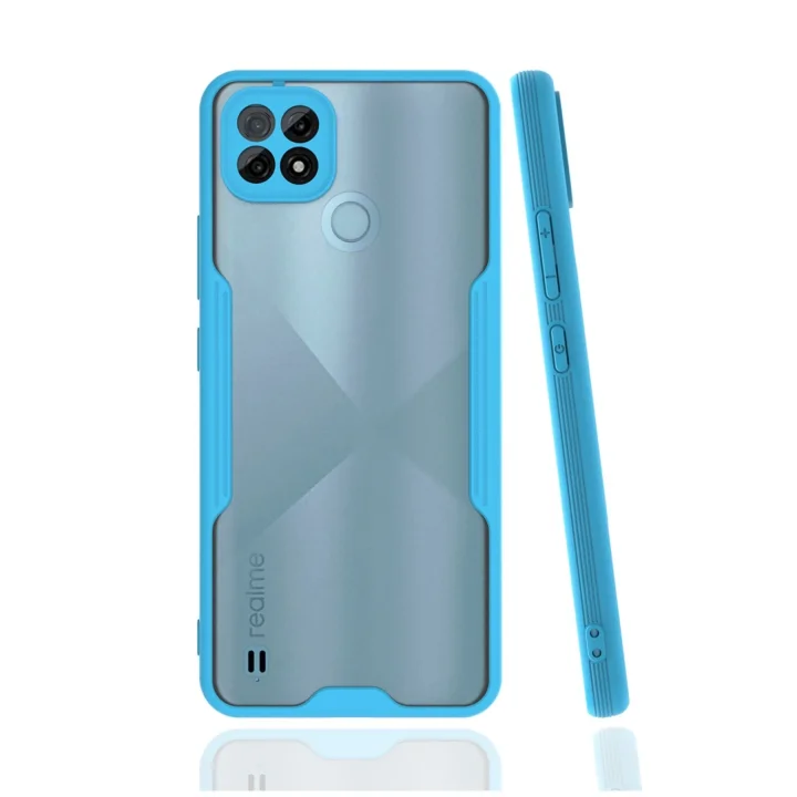 Mey İthalat®  Realme C21 Kılıf Platin Silikon - Mavi