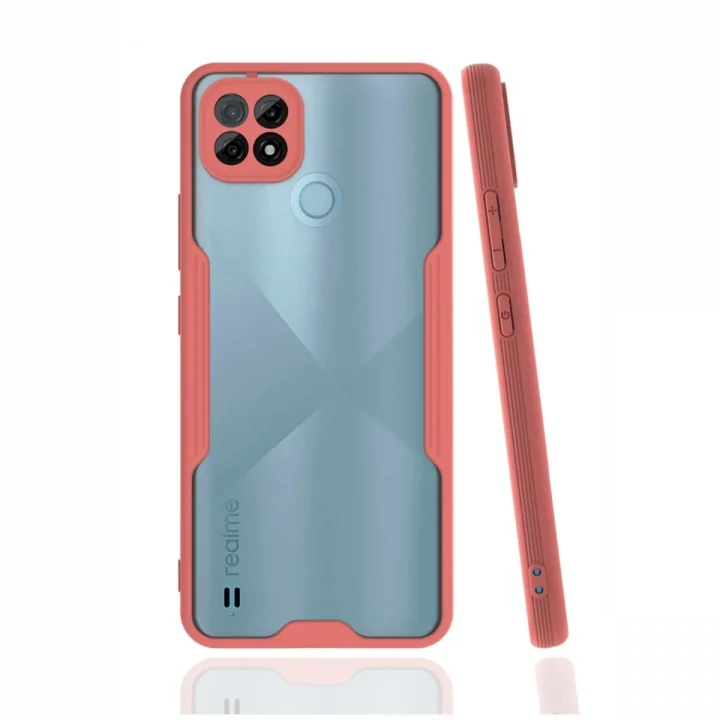 Mey İthalat®  Realme C21 Kılıf Platin Silikon - Pembe