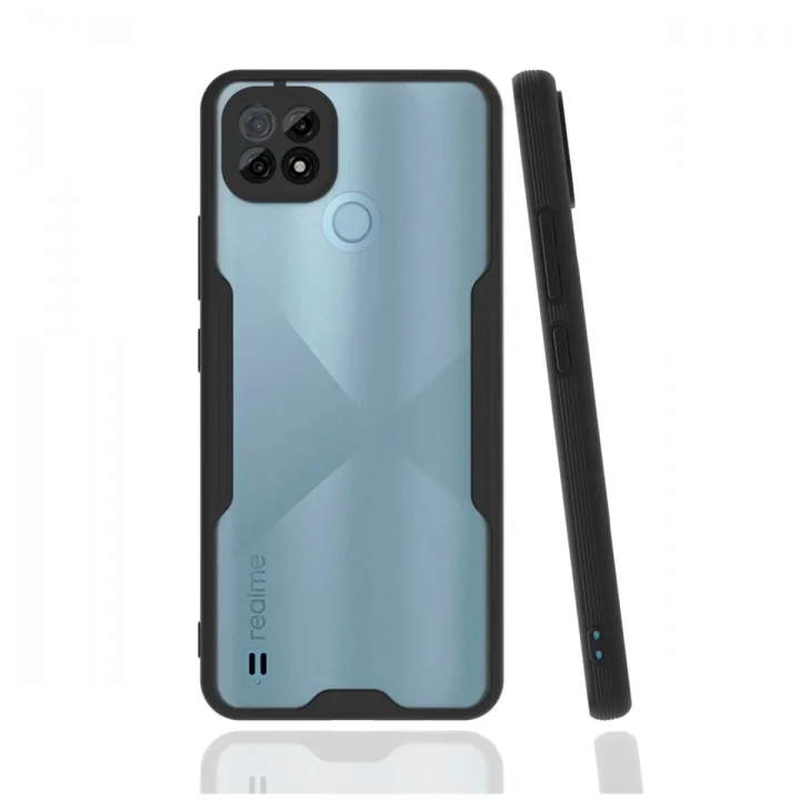 Mey İthalat®  Realme C21 Kılıf Platin Silikon - Siyah