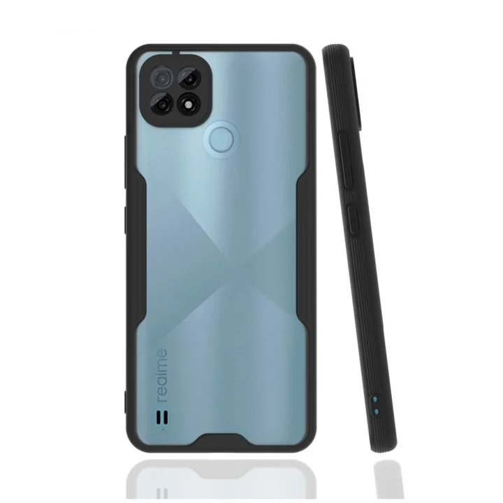 Mey İthalat®  Realme C21 Kılıf Platin Silikon - Siyah