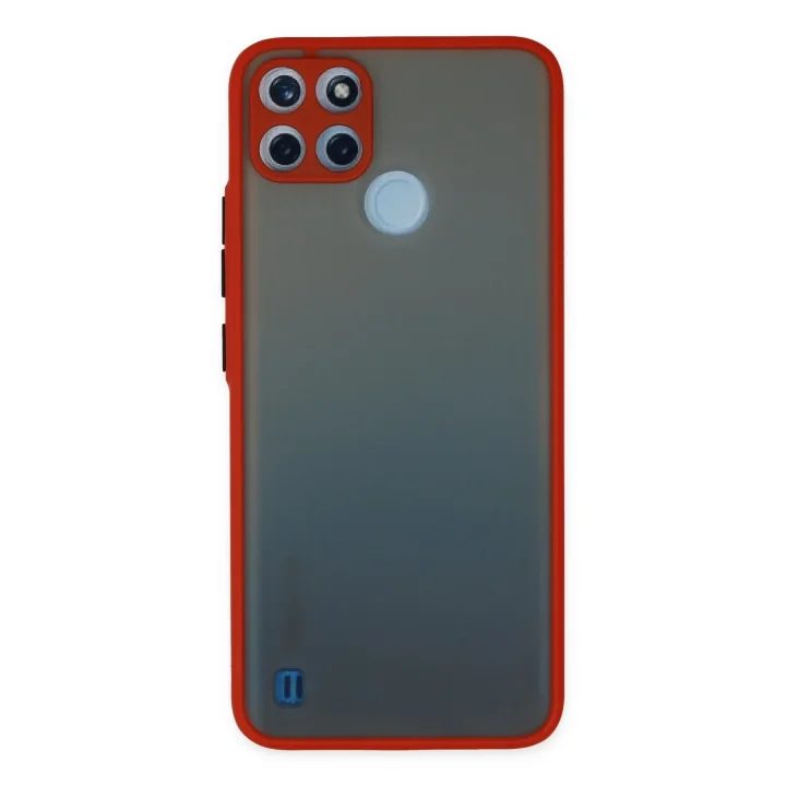 Mey İthalat®  Realme C21Y Kılıf Montreal Silikon Kapak - Kırmızı