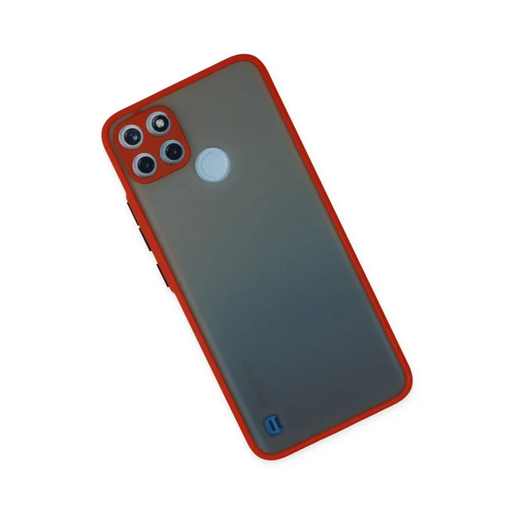 Mey İthalat®  Realme C21Y Kılıf Montreal Silikon Kapak - Kırmızı