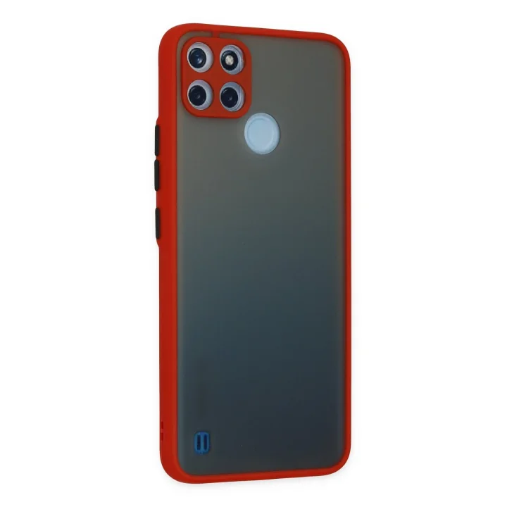 Mey İthalat®  Realme C21Y Kılıf Montreal Silikon Kapak - Kırmızı