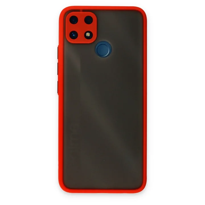 Mey İthalat®  Realme C25 Kılıf Montreal Silikon Kapak - Kırmızı