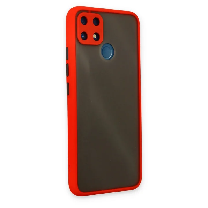 Mey İthalat®  Realme C25 Kılıf Montreal Silikon Kapak - Kırmızı