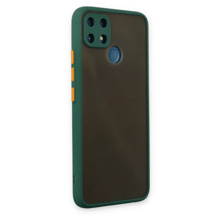 Mey İthalat®  Realme C25 Kılıf Montreal Silikon Kapak - Yeşil