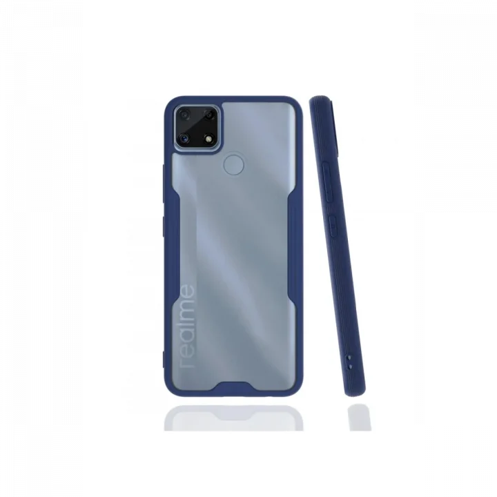 Mey İthalat®  Realme C25 Kılıf Platin Silikon - Lacivert