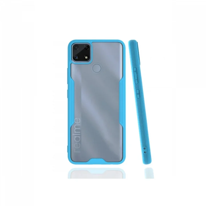 Mey İthalat®  Realme C25 Kılıf Platin Silikon - Mavi