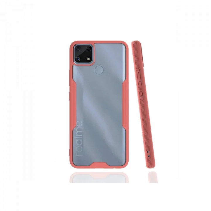Mey İthalat®  Realme C25 Kılıf Platin Silikon - Pembe