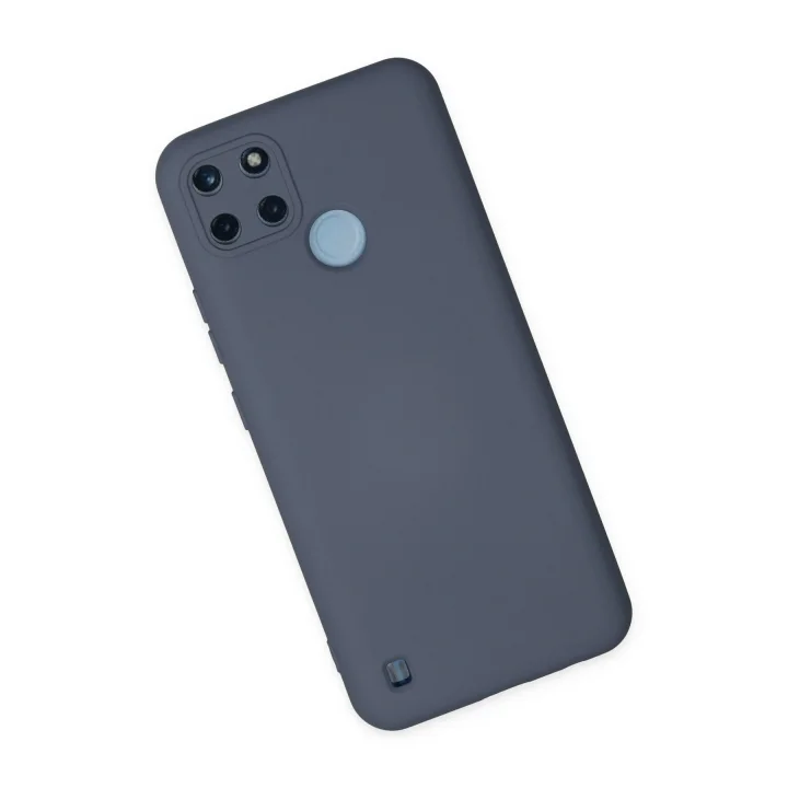 Mey İthalat®  Realme C25Y Kılıf Nano içi Kadife Silikon - Gri