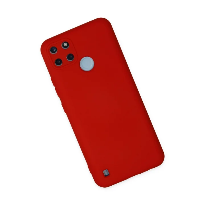 Mey İthalat®  Realme C25Y Kılıf Nano içi Kadife Silikon - Kırmızı